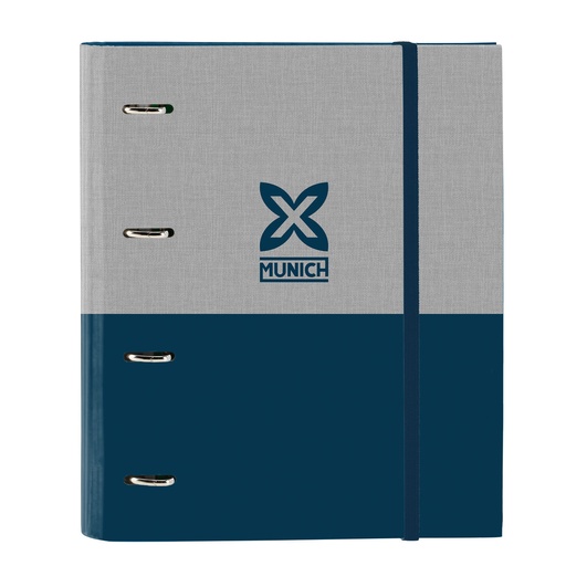 Ring binder Munich Street Blue Grey 27 x 32 x 3.5 cm