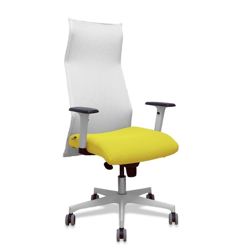 Silla de Oficina Piqueras y Crespo 54BR65G Amarillo Blanco