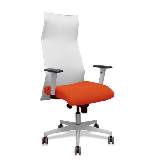 Silla de Oficina Piqueras y Crespo 54BR65G Blanco Naranja Oscuro
