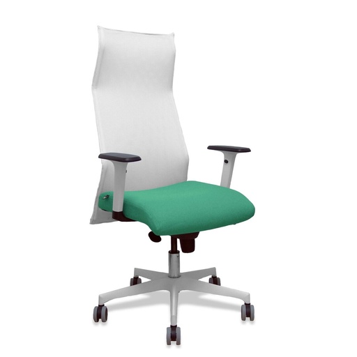 Office Chair Piqueras y Crespo 54BR65G White Emerald Green