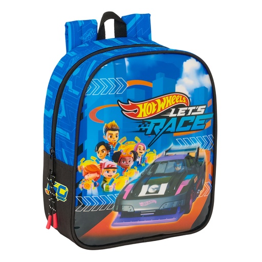 School Bag Hot Wheels Let's race Blue Black 22 x 27 x 10 cm