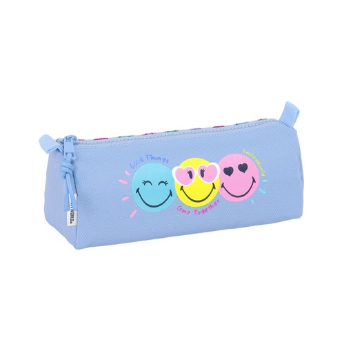 Holdall Smiley Joyful Multicolour Light Blue 21 x 8 x 7 cm