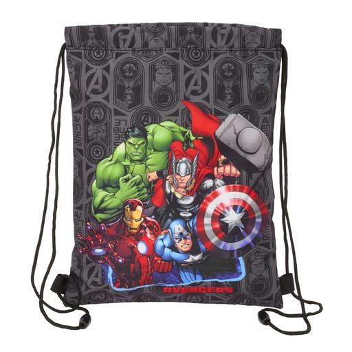 Backpack with Strings The Avengers Vendetta Black 26 x 34 x 1 cm