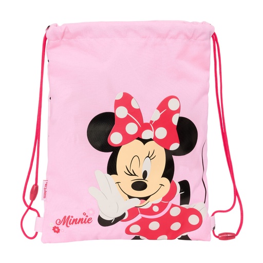 Backpack with Strings Minnie Mouse Naive Pink 26 x 34 x 1 cm