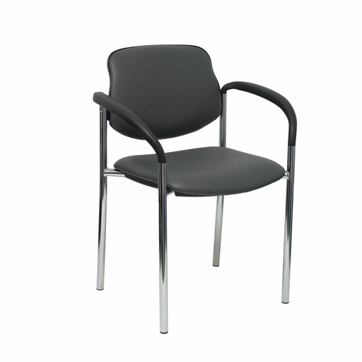 Reception Chair Villalgordo Piqueras y Crespo SP600CB Dark grey With armrests