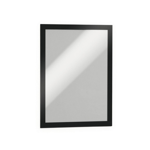 Marco Informativo Durable Negro Transparente Magnético Plástico 2 Piezas
