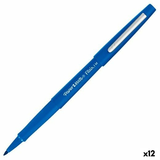 Felt-tip pens Paper Mate Flair! M Blue (12 Units)