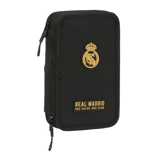 Plumier Doble Real Madrid C.F. Negro 12.5 x 19.5 x 4 cm (28 piezas)