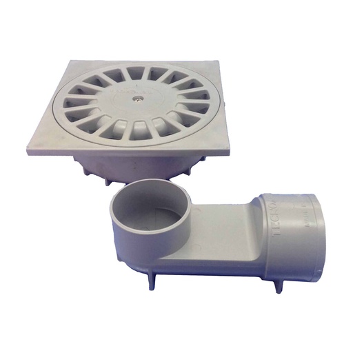 Sumidero Tecnoagua t-88 vh PVC 25 x 25 x 7 cm Ø 11 - 9 cm