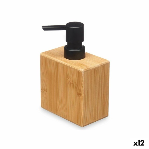 Dispensador de Jabón Berilo 15342 Negro Bambú Plástico 9,7 x 15 x 5,8 cm (12 Unidades)