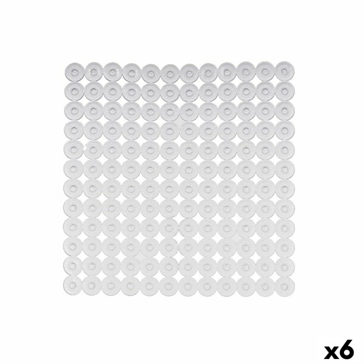 Non-slip Shower Mat Transparent PVC 54 x 54 x 1 cm (6 Units)