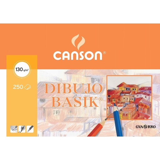 Papel de dibujo Canson Basik Blanco A3 250 Hojas