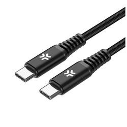USB-C Cable Celly USBCUSBC100WBK Black 2 m