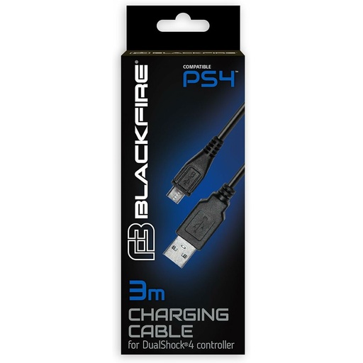 Cable USB a micro USB Blackfire PS4 Negro