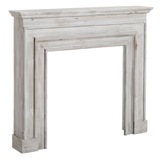 Fireplace White Fir wood MDF Wood 117 x 20 x 102 cm