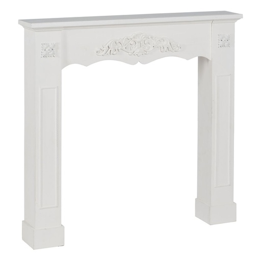 Fireplace White Fir wood MDF Wood 105 x 17 x 103 cm