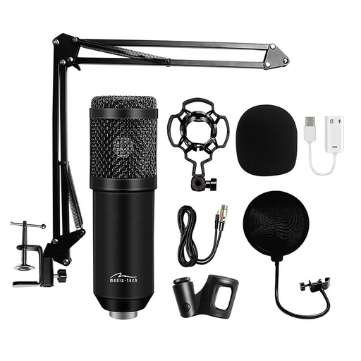 Micrófono Media Tech MT397K Negro