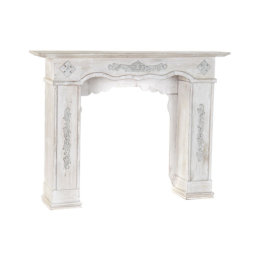 Frontal de chimenea Home ESPRIT Beige Abeto Acabado envejecido 88 cm 130 x 29,5 x 98 cm