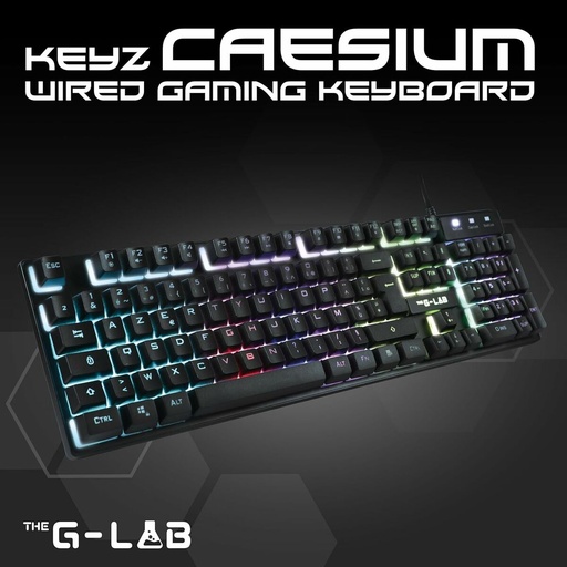 Teclado Inalámbrico The G-Lab KEYZ-CAESIUMT-W/SP Negro