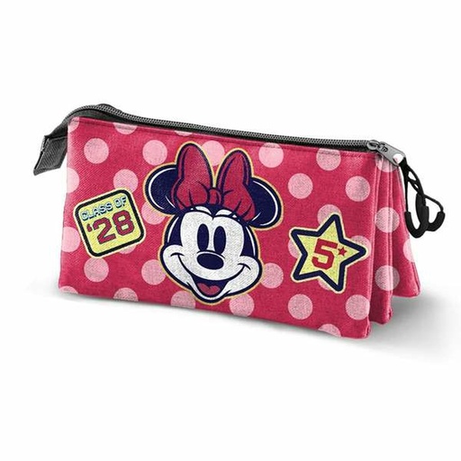 Triple Carry-all Minnie Mouse Pink 23 x 8 x 11 cm