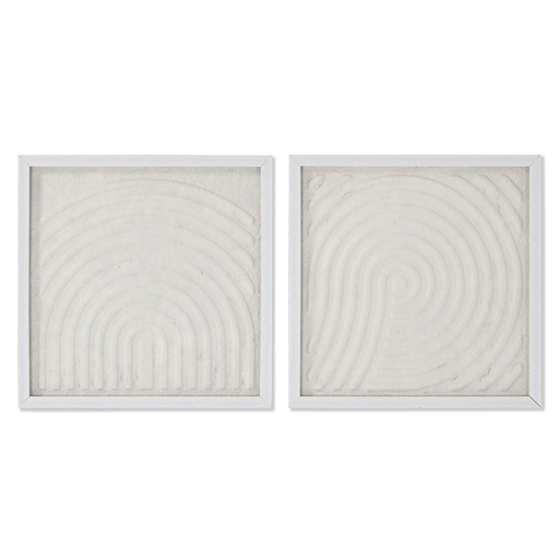 Juego de 2 cuadros Home ESPRIT Papel Cristal 35 x 2 x 35 cm