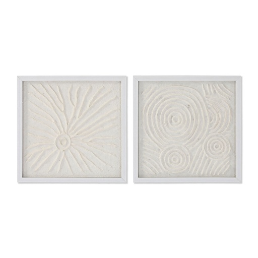 Juego de 2 cuadros Home ESPRIT Papel Cristal 35 x 2 x 35 cm