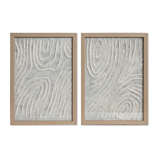 Juego de 2 cuadros Home ESPRIT Papel Cristal 25 x 2 x 35 cm