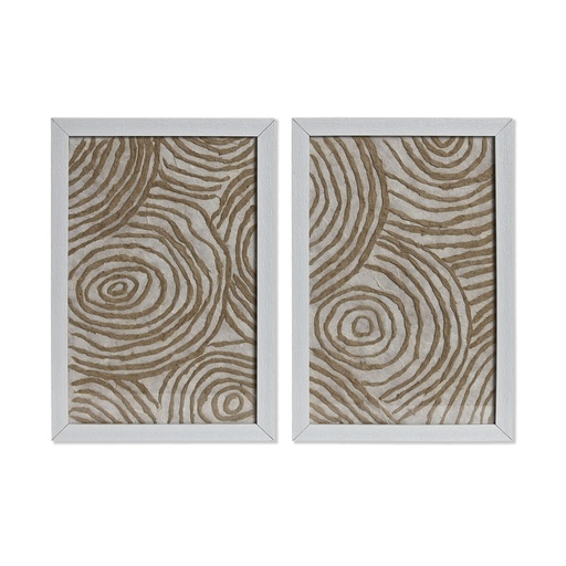 Juego de 2 cuadros Home ESPRIT Papel Cristal 20 x 2 x 30 cm