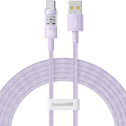 USB A to USB-C Cable Baseus P10373002511-01 Purple 2 m