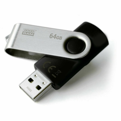 Pendrive GoodRam UTS2 USB 2.0 Negro Plateado 64 GB (1 unidad)
