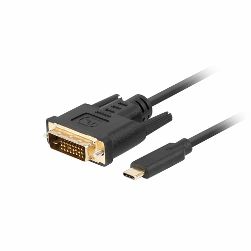 Cable USB-C a DVI-D Lanberg CA-CMDV-10CU-0018-BK Negro 1,8 m