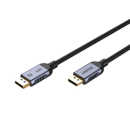 Cable DisplayPort Unitek C1628GY01-2M Negro Gris 2 m