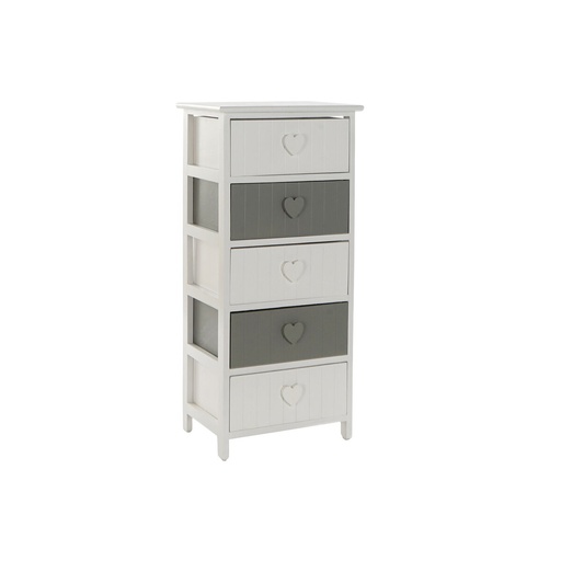 Cajonera Home ESPRIT Blanco Gris 40 x 29 x 90 cm