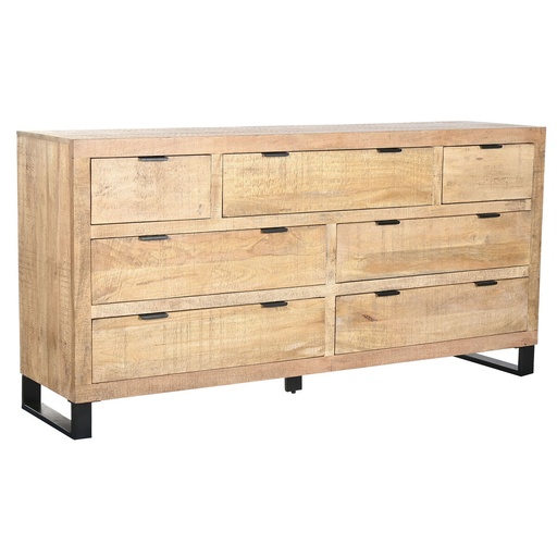 Chest of drawers Home ESPRIT Brown Black Alpino 180 x 45 x 91 cm