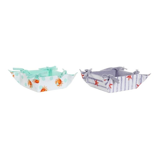 Cesta Multiusos DKD Home Decor Algodón 34 x 34 x 34 cm