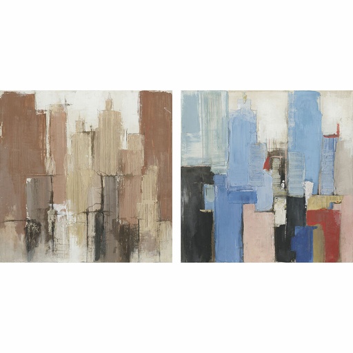 Lienzo DKD Home Decor Pino Lienzo 100 x 2,4 x 100 cm