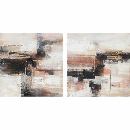 Lienzo DKD Home Decor Pino Lienzo 90 x 2,4 x 90 cm