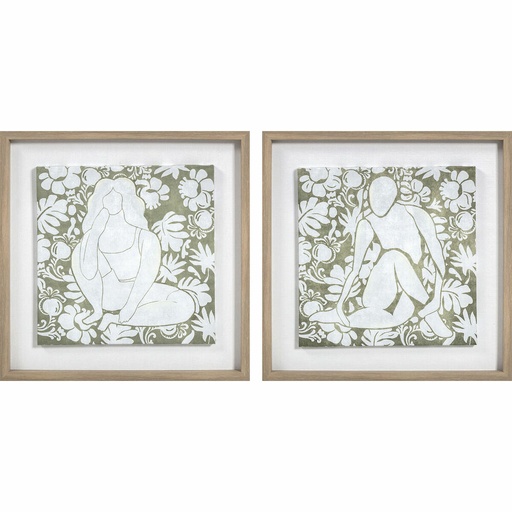 Lienzo DKD Home Decor Cristal Lienzo Madera MDF 42 x 3 x 42 cm