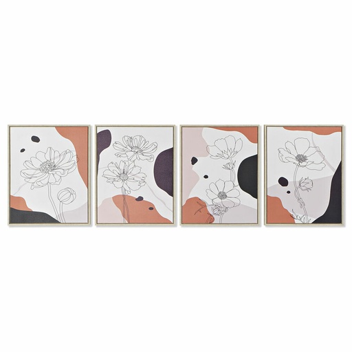 Canvas DKD Home Decor polystyrene Canvas 40 x 2,5 x 50 cm (4 Pieces)