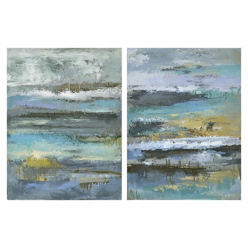 Canvas DKD Home Decor Canvas MDF Wood 60 x 2,5 x 80 cm