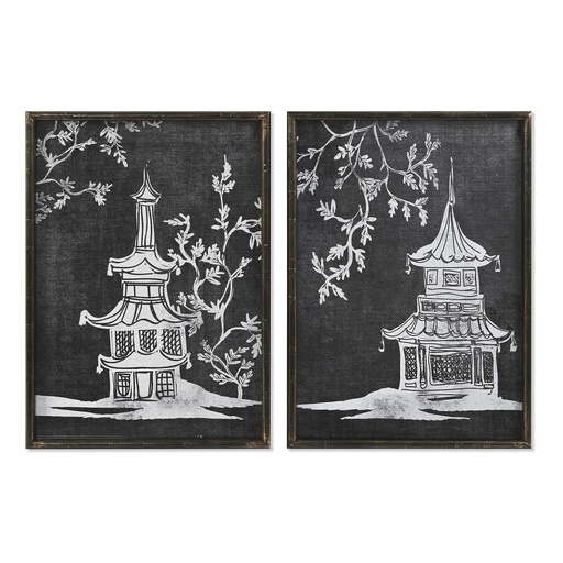 Painting DKD Home Decor Bamboo Crystal 50 x 2,8 x 70 cm