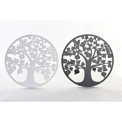 Decoración de Pared DKD Home Decor Árbol Metal Tradicional (2 Unidades) (40 x 1 x 40 cm)