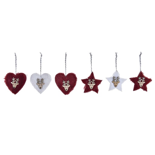 Christmas Decorations Set DKD Home Decor Polyester (21 x 8 x 1 cm) (8 cm) (2 Units)