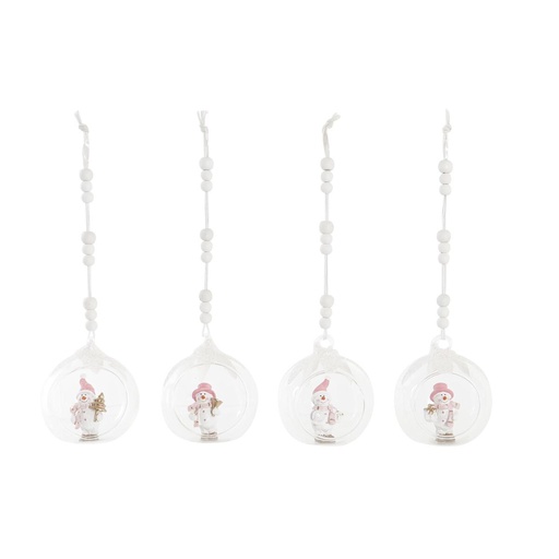 Christmas bauble DKD Home Decor Crystal Resin (7 x 6 x 8 cm) (4 Units)