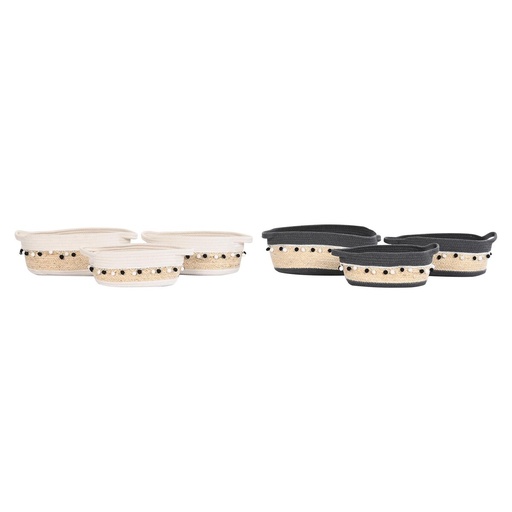 Juego de Cestas DKD Home Decor Boho 36 x 26 x 15 cm 45 x 25 x 16 cm