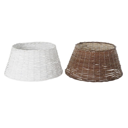 Faldón de árbol de Navidad DKD Home Decor Mimbre (59 x 59 x 26 cm) (2 Unidades)
