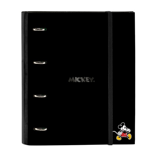 Ring binder Mickey Mouse Clubhouse Black 27 x 32 x 3.5 cm