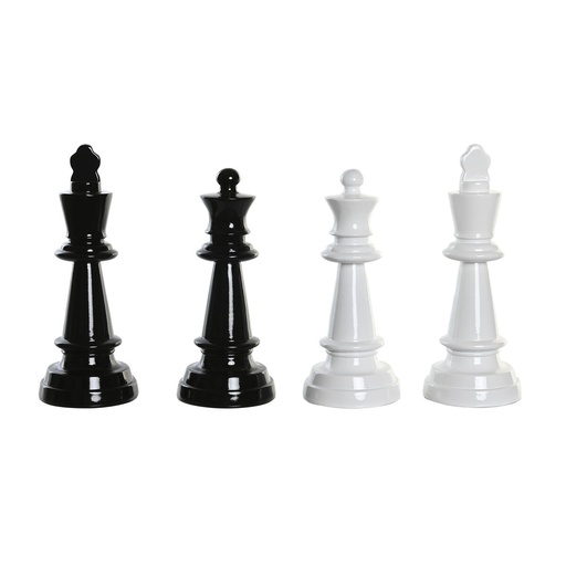 Decorative Figure DKD Home Decor Black White Resin Chess Pieces Modern (11 x 11 x 27,5 cm) (4 Units)