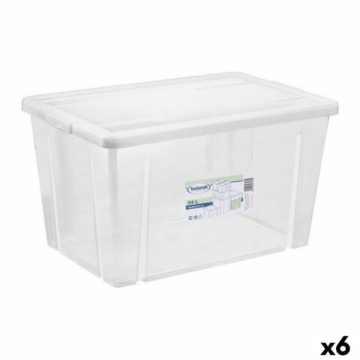 Caja de Almacenaje con Tapa Tontarelli Linea box 59 x 39 x 33 cm (6 Unidades)