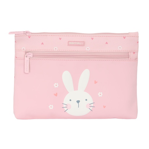 School Case Safta Bunny Rabbit Pink 23 x 16 x 3 cm